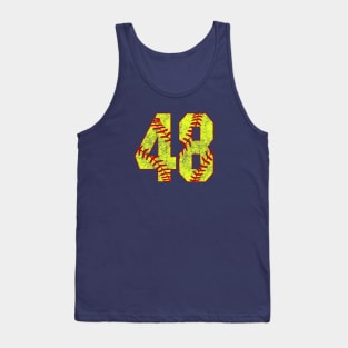 Fastpitch Softball Number 48 #48 Softball Shirt Jersey Uniform Favorite Player Biggest Fan Tank Top